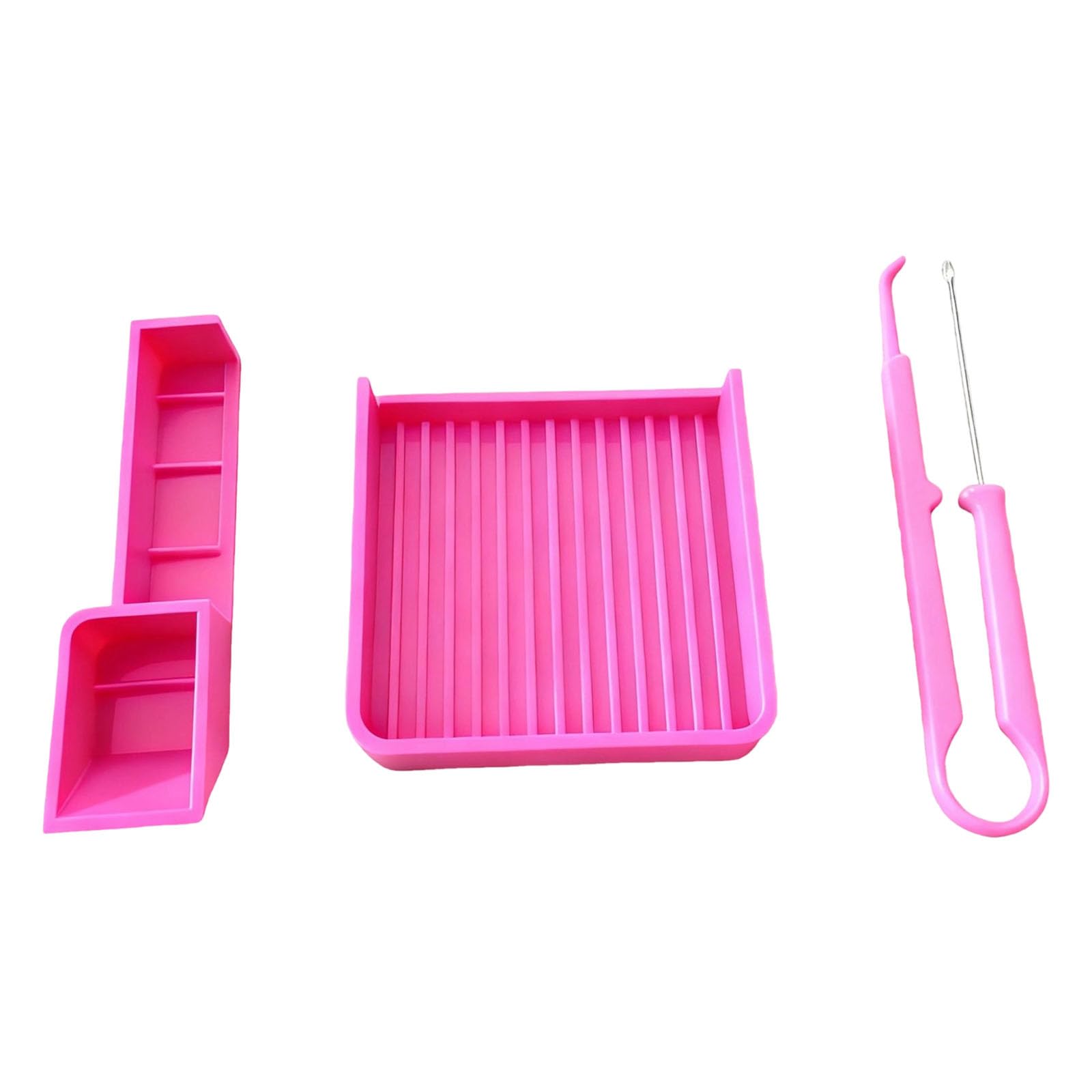 Shurhome Of 3 Beads Placement Calibrator Set Featuring Needle Tool and Multiple Compartment Tray for Accurate Craft Projects Beads Melting Set