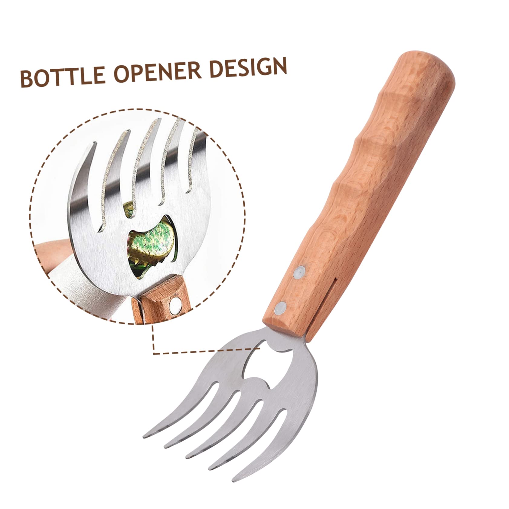 SOLUSTRE 2 pezzi per Carne Bbq per Strappare e e Maiale Utensili per Cucina Barbecue Inossidabile con Facile da Usare e Leggero per Grigliate All Aperto