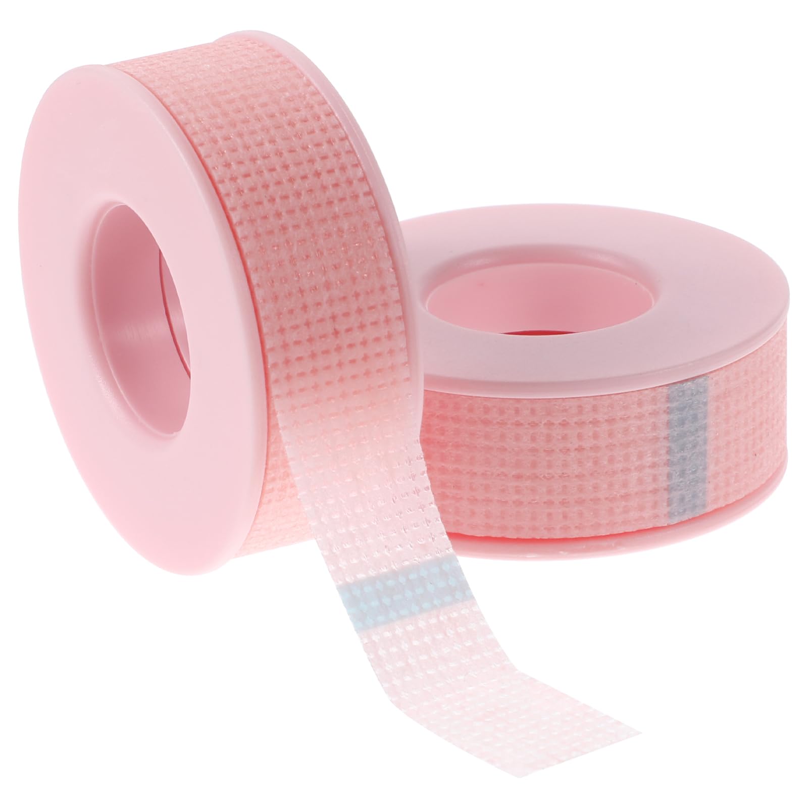 Oruola 2 rolki taśmy do przedłużania rzęs, różowa taśma, mikropore Cinta para Pestañas, taśmy do makijażu oczu, każda rolka 1,3 cm x 4 jardy taśmy do makijażu do eyelinera, różowe