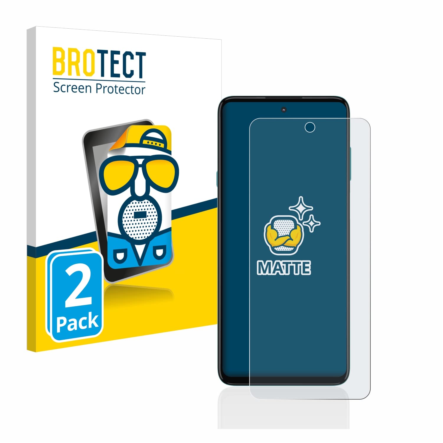 Brotect Pellicola Vetro Ibrido Opaca Per Motorola Edge 20 - Anti-Riflesso, Durezza 9H, Made In Germany - 4