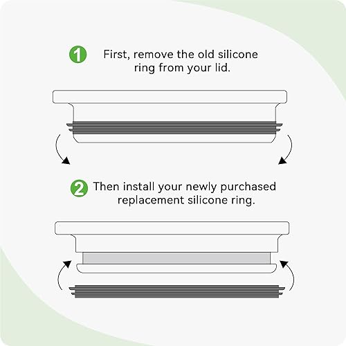 Miniatura 5 de Paquete de 4 anillos de sellado de tapas de vaso de 30 onzas, piezas de repuesto para DOMICARE, KOODEE, UMITE CHEF, SASSYCUPS, POLAR CAMEL (30 onzas)