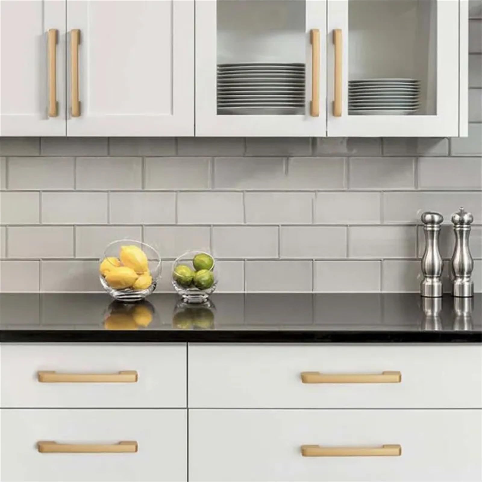 4 Pcs Gold Furniture Door Handles Zinc Alloy Kitchen Cabinet Cupboard Pulls Drawer Knobs Hardware(160mm)