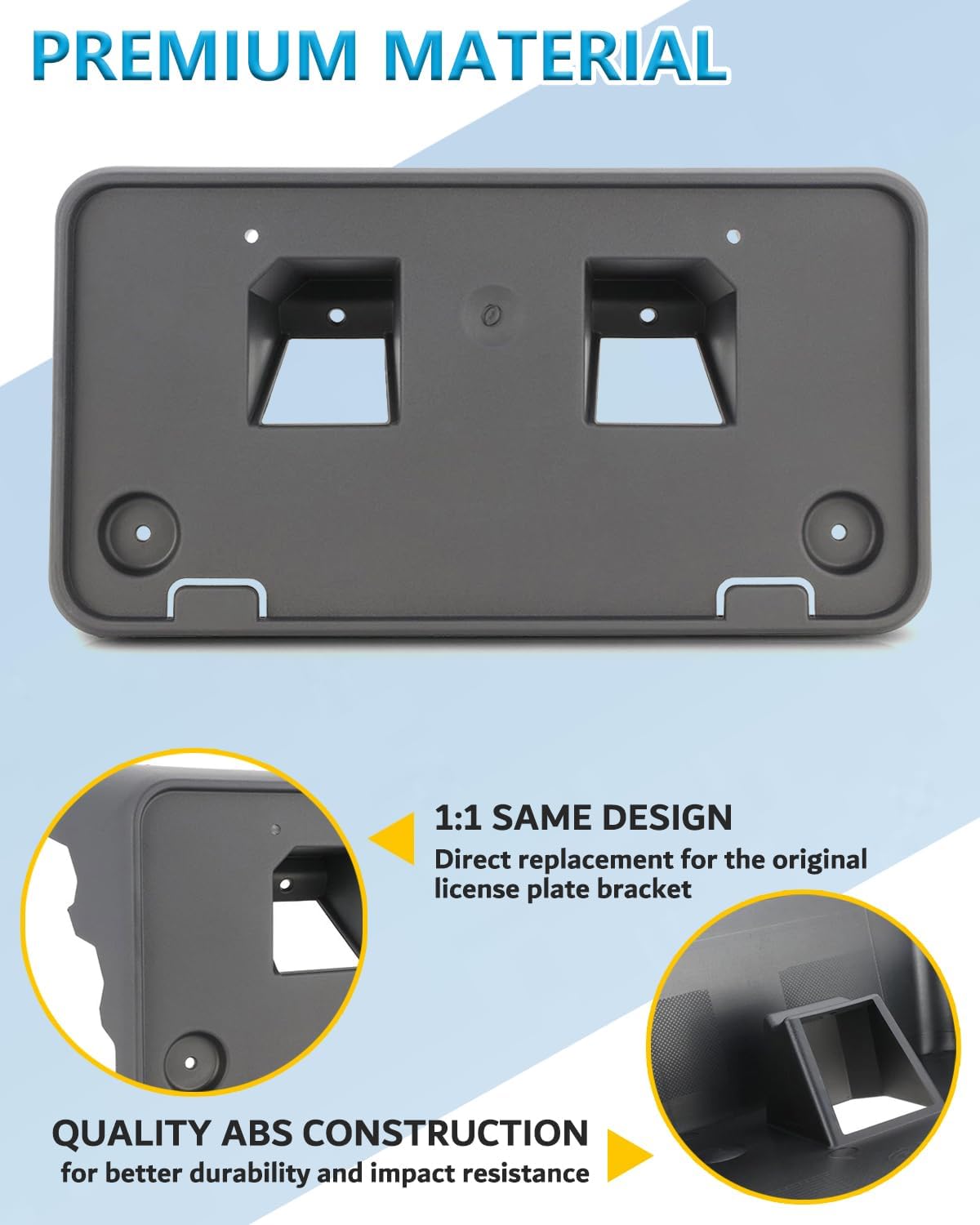 Front License Plate Frame for GMC Canyon 2021 2022 Front Bumper License Plate Holder Mounting Bracket Cover Replace# 84461482 Partslink# GM1068214