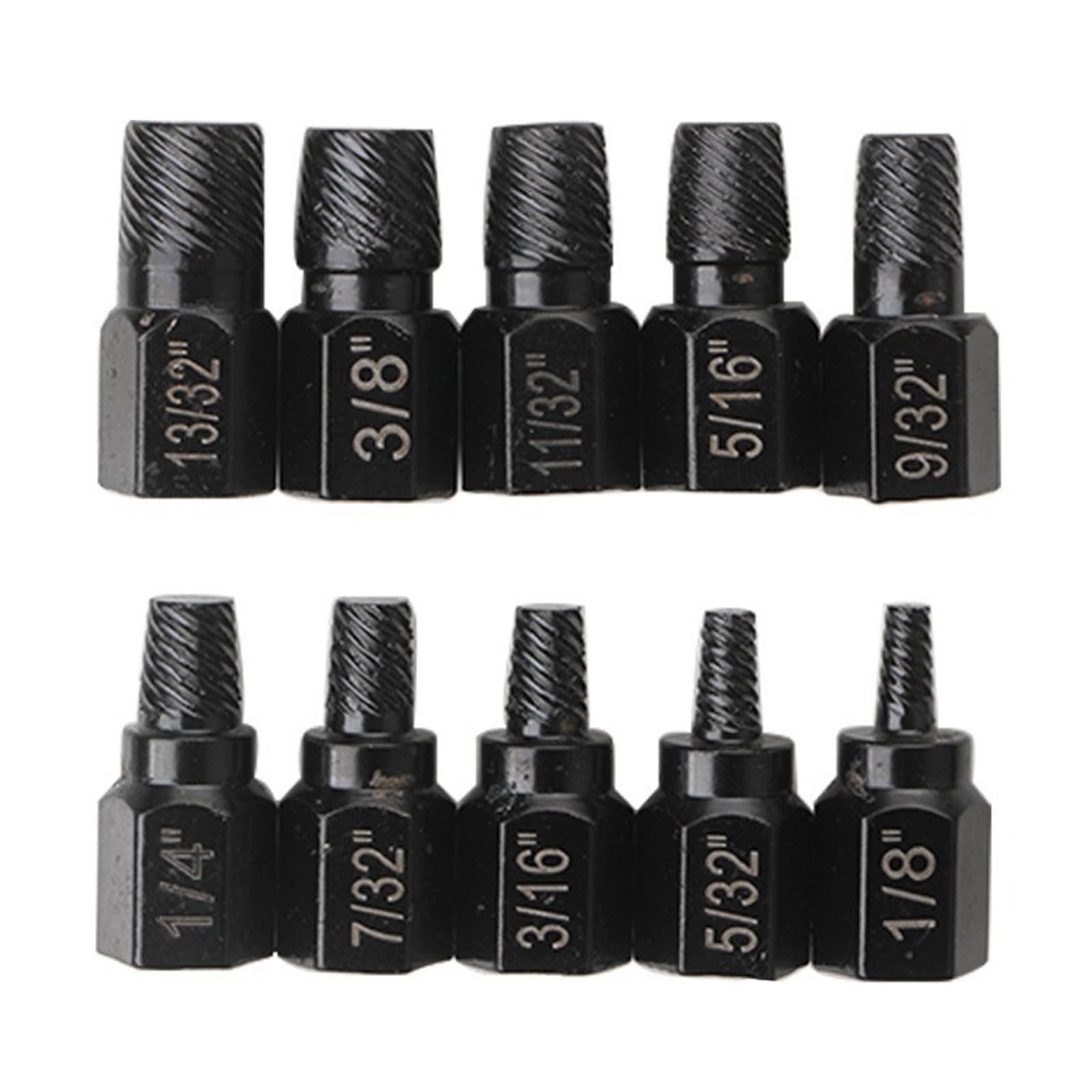 10Pcs Screw Extractor Set, Hexagonal Shank Easy Out Bolt for Damaged Studs Bolts SScrews Bolt
