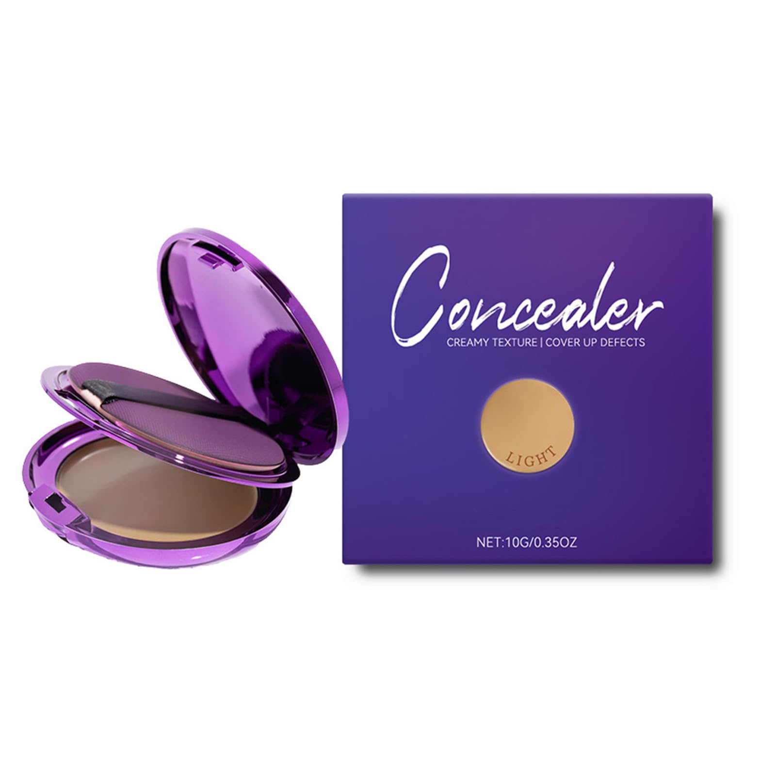 Evanesce Soft Matte Cream Concealer, Color Corrector Dark Circles With Makeup Brush, Long-Lasting Sweat-Proof, Cream Concealer for Circles Spot Concealing Brightening (Dark skin)