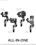 FeiyuTech SCORP Mini 2 [Tout en un stabilisant Gimbal, 3 Stabilisateur d'axe pour appareils photo sans miroir,Smartphone,Appareils d'action, AI Suivi Gimbal pour Canon/Sony/Fujifilm,Gopro12,iPhone 15Pro max