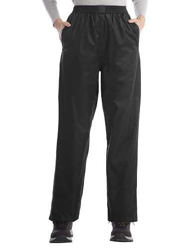 iCreek Women's Rain Pants Waterproof Breathable Lightweight Rain Over Pants