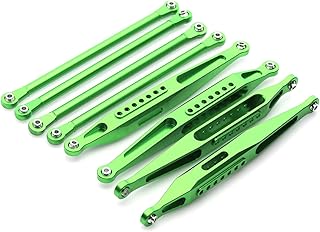 Palumma Aluminum Alloy Upper & Lower Suspension Links Set for LOSI 1/8 LMT 4WD LOS04022 RC Crawler Links Rod Upgrades Parts(green)