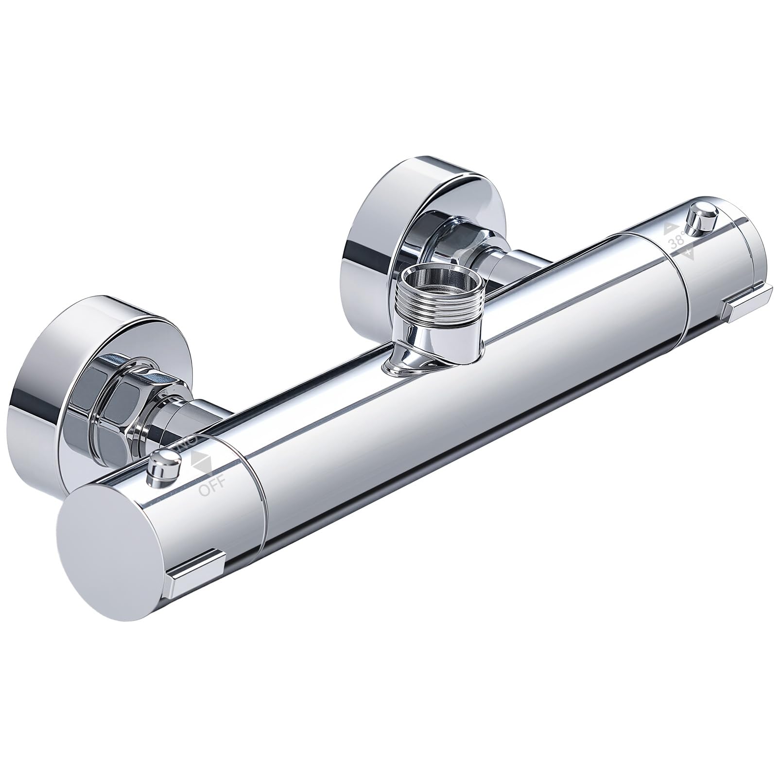 INMOZATA Thermostatic Shower Mixer with Anti-Scald Control Valve,Chrome