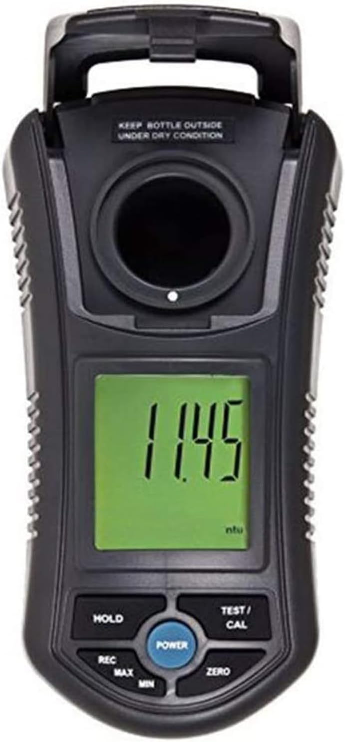 Portable Digital Water Turbidimeter, Scientific Turbidity Meter, Measuring Range 0.00~3.50ppm (mg/L), with LCD Display, for Lab Water Treatment Plant Wine Industry