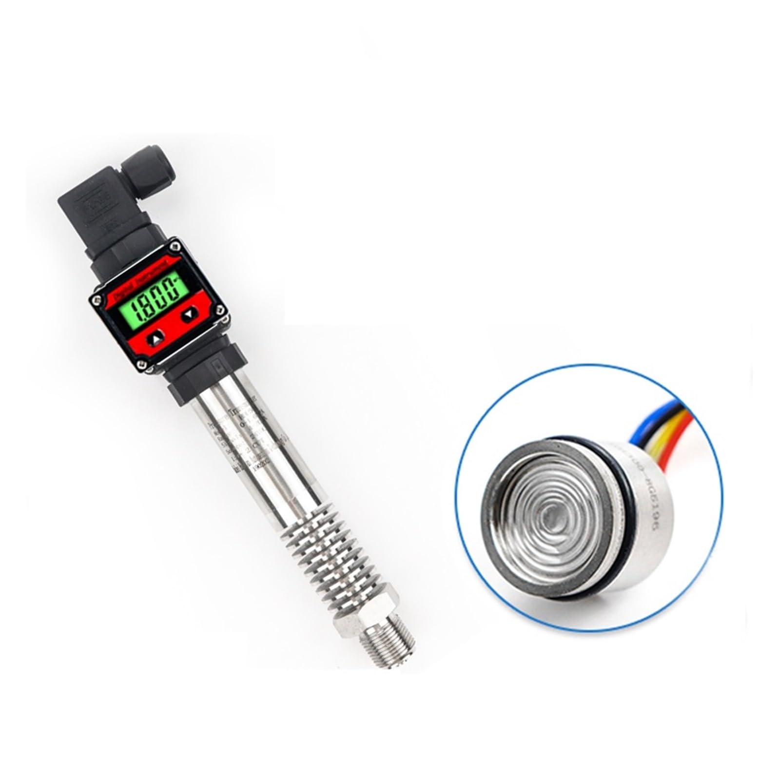 Transmisor de presión Sensor de presión piezoresistivo diferencial de tubería de Agua, presión de Nivel de líquido de 0-5v, 4-20ma(L.C.D 0-10V,0-10Mpa)