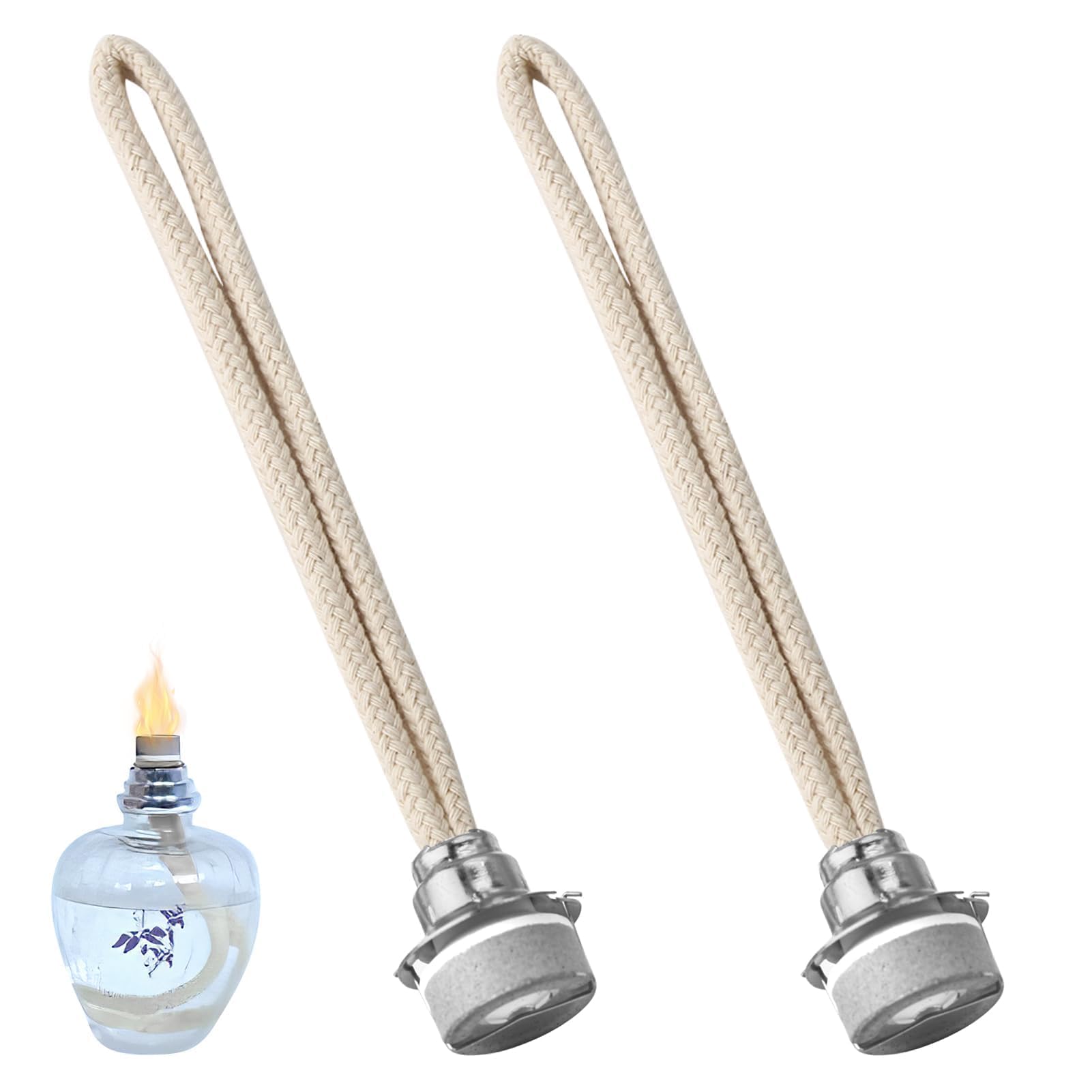 2 Mèches de Lampe à Huile 18mm, Mèche Brûleur Catalytique Durable et Sûr pour Diffuseur Maison et Bureau (Doré) - Lot de 2 | Leroy Merlin