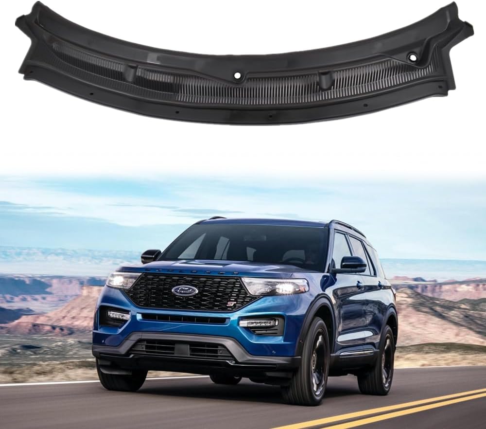 BB5Z-78022A68-AA Windshield Wiper Cowl Grille Top Replacement for Ford Explorer Base 3.5 3.7 2.0L 2.3L 2011-2019# BB5Z78022A68AA Black Front Top Windshield Cowl Grille