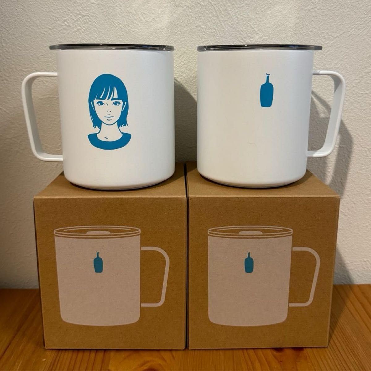 Amazon.co.jp: ブルーボトルコーヒー × KYNE ホワイトトラベルマグ 2個 