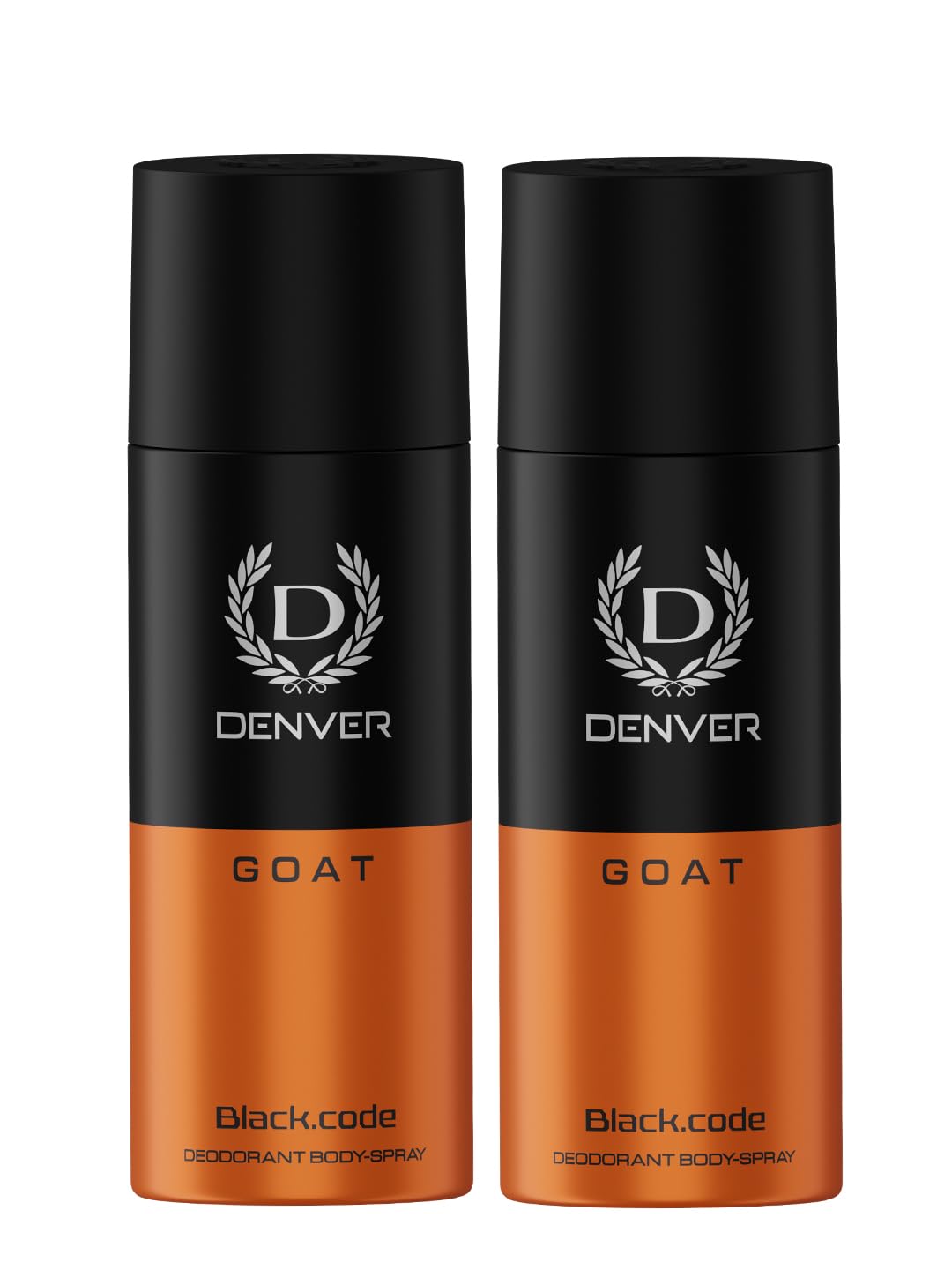 DENVER G O A T Black Code Deodorant For Men -150 ML Each, Pack of 2|Long Lasting Deodorant For Men