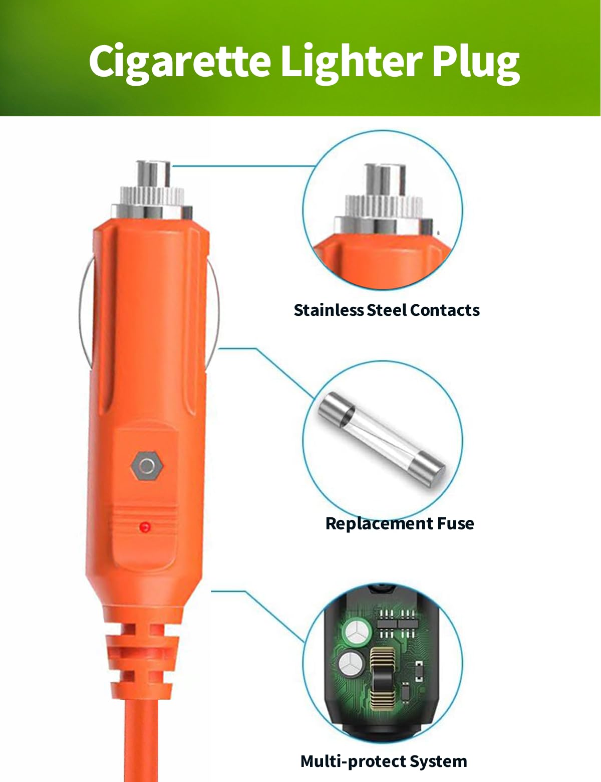 XT60i auf Zigarettenanzünder Kabel, 14AWG 12V/24V Ladekabel für Powerstation & Solargenerator – Kompatibel mit ECOFLOW, Anker, DJI – 2m Verlängerungskabel für Auto, Wohnmobil