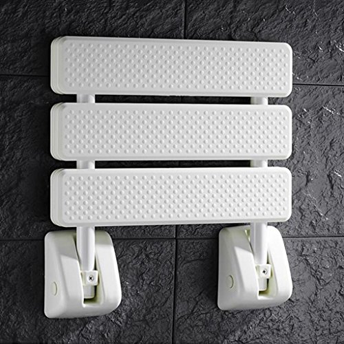 Taburete de ducha plegable de pared, base antideslizante de acero inoxidable, silla plegable para ancianos y discapacitados, asiento montado en la pared