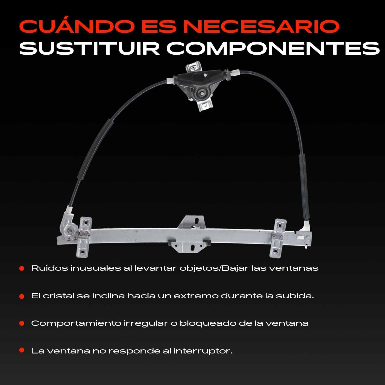 Frankberg Regulador de ventana manual sin motor delantero izquierdo