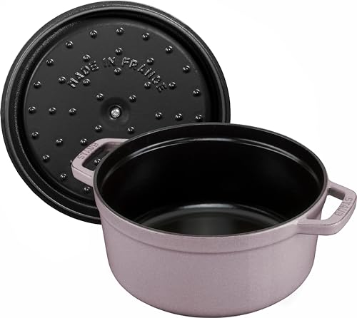 Image of STAUB Cast Iron 5.5-qt Round Cocotte - Lilac