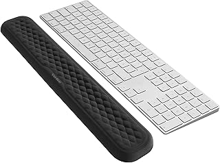 VAYDEER Keyboard Wrist Rest Pad Padded Memory Foam Hand Rest Support for Office, Computer, Laptop, Mac, Relieve Wrist Pain and Comfortable Typing(17.32 * 3.15 * 0.85 inch, Black)