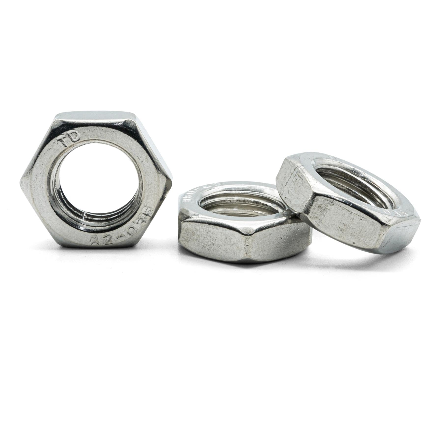 Hippo Hardware (7/8" - 14 TPI) UNF Fine Thread Thin Nuts Hexagon Half Hex Lock Nut A2 Stainless Steel (Pack of 5)