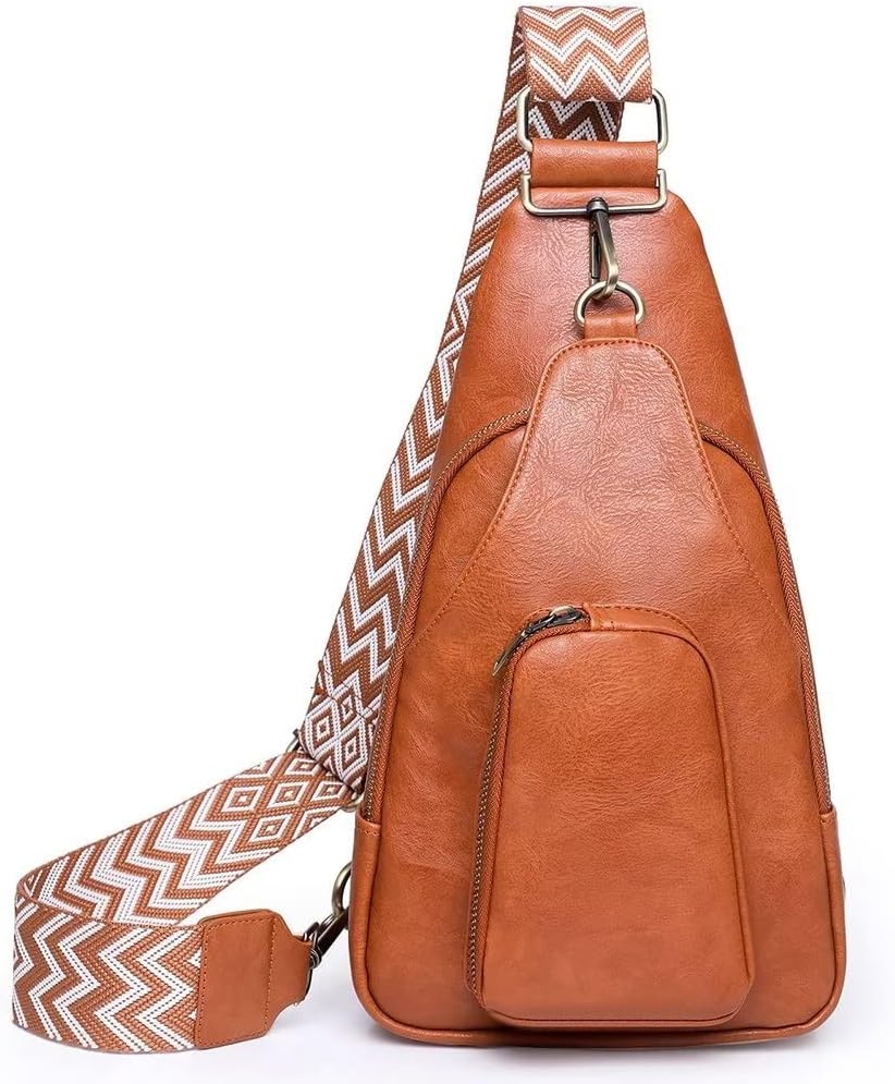 Sling Bag for Women Designer Vintage Crossbody Chest Bag Waterproof Fanny Pack Lightweight Travel Hiking Daypack