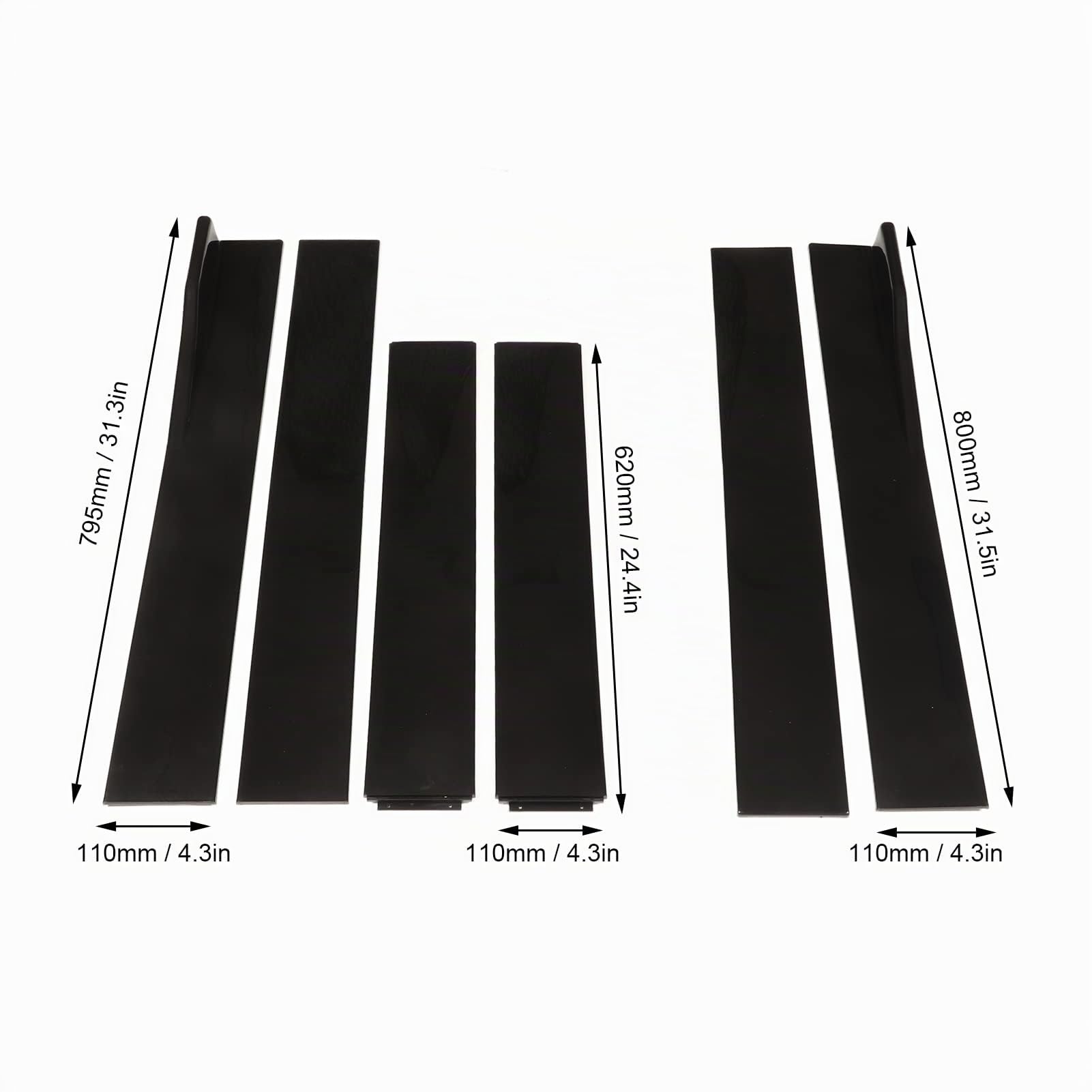 Minigonne Laterali Inferiori, Minigonne Laterali Auto 2.2m Pannello Bilanciere Nero Lucido Esterno Lato Inferiore Linea Di Fondo Estensioni Splitter Diffusori Labbra