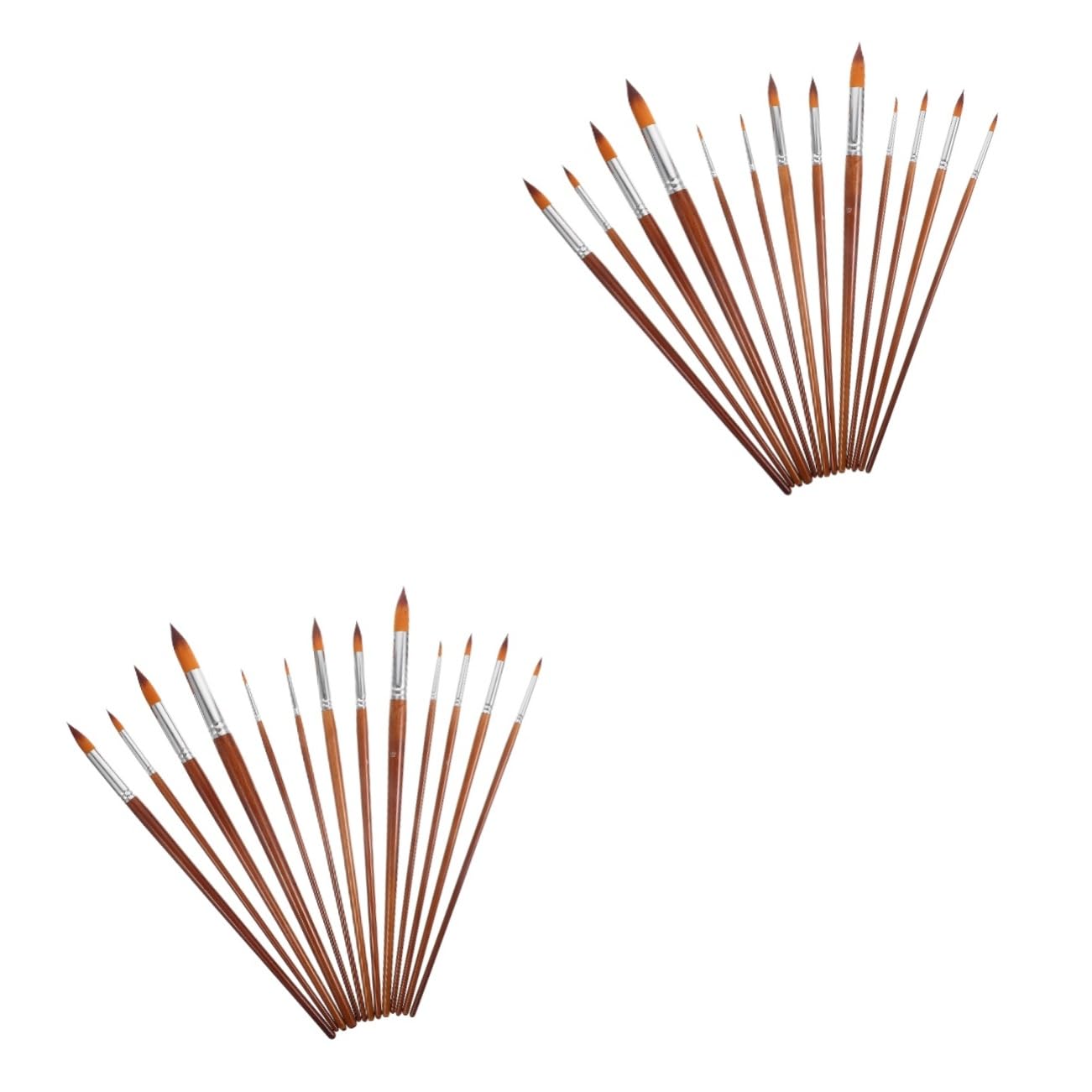 2 Set Di Pennelli Per Pittura Artistica Set Di Pennelli Per Pittura Pennelli Per Pittura Di Dettaglio Pennelli Per Acrilico Forniture Per Studenti Setole in Nylon Kit 13 Pezzi*2