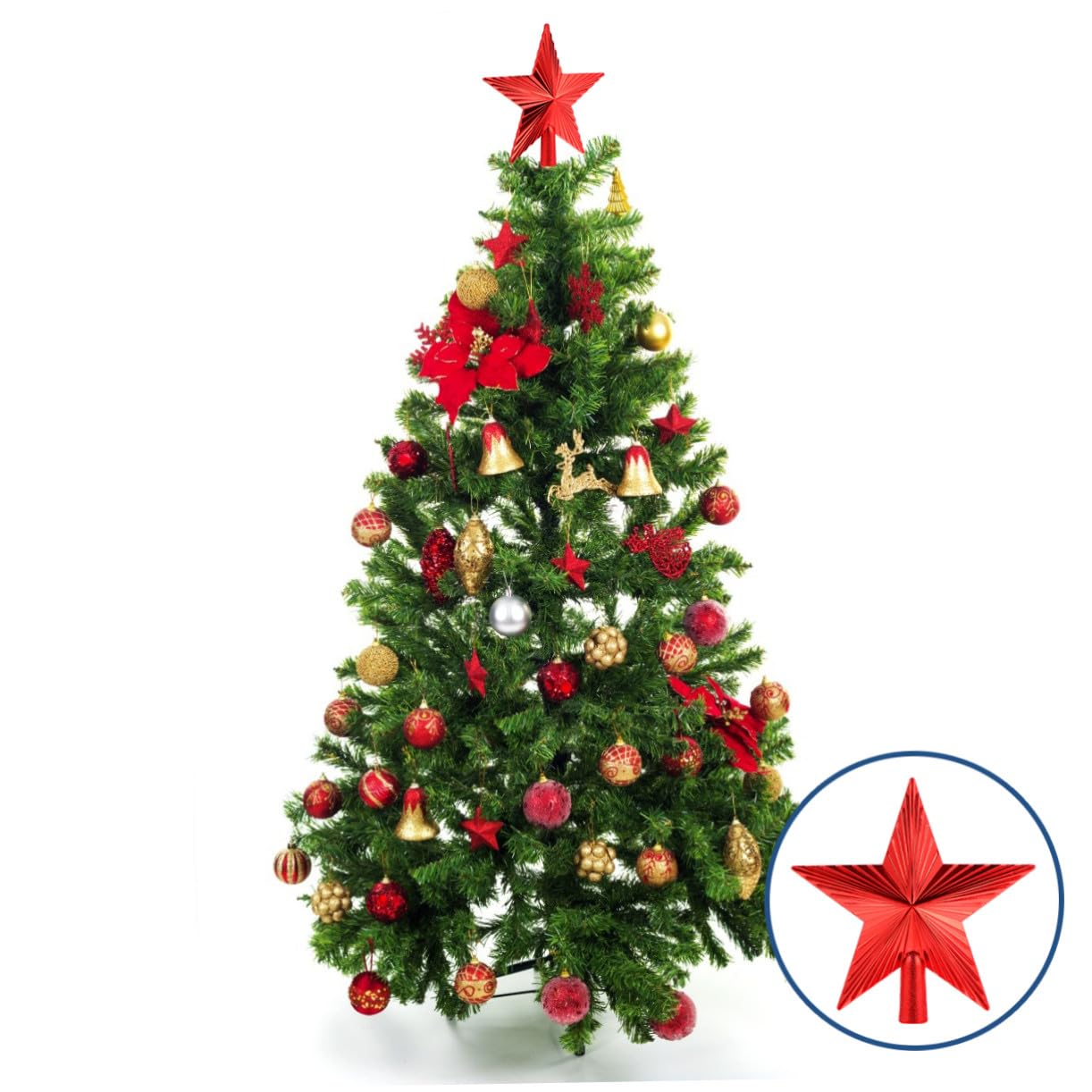 2pièces Étoile De Sapin De Noël Pendentif Étoile à Cinq Branches Pentagramme Artisanal Lot