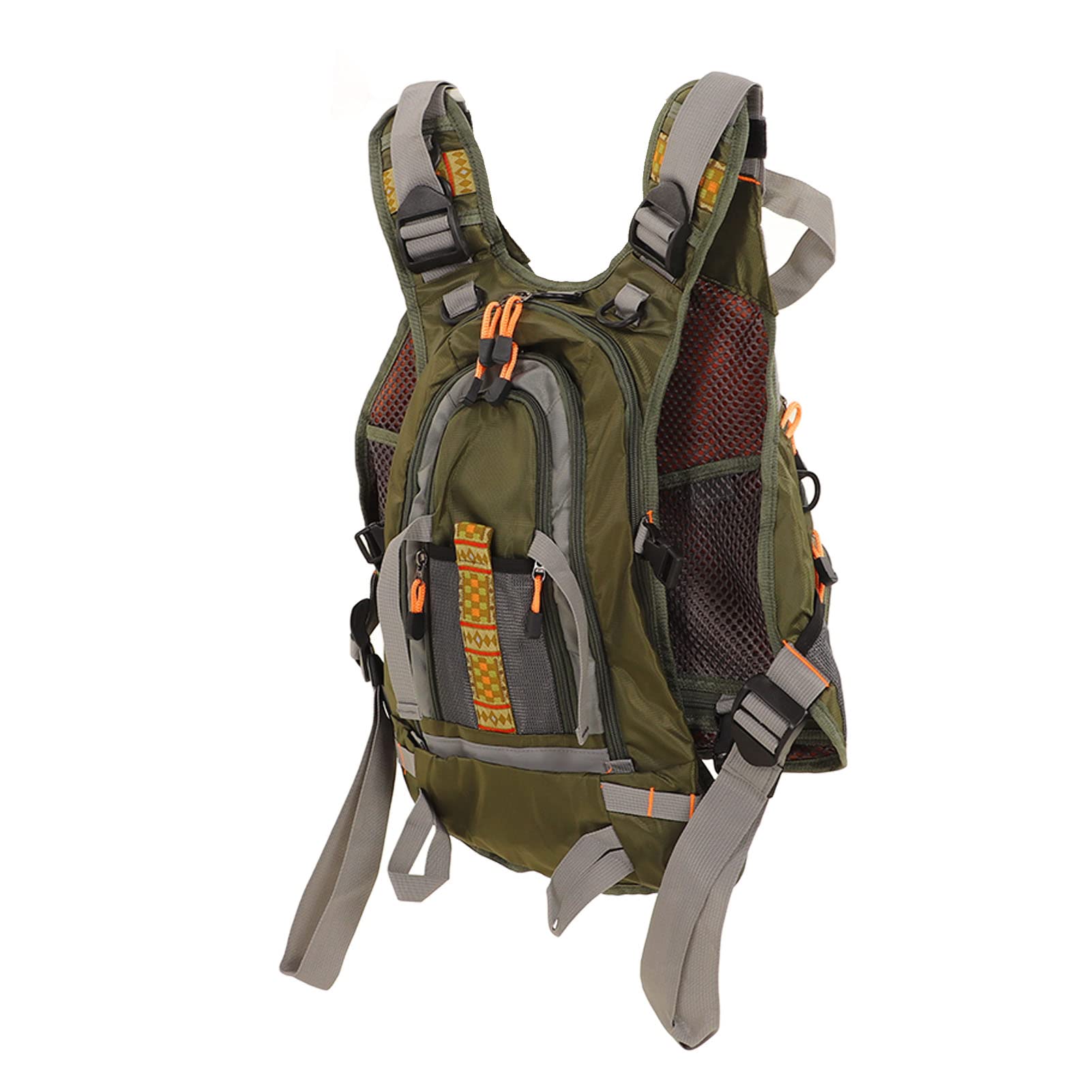 Outdoor Fishing Vest with Pocket Outdoor Universal Detachable Protective Body Equipment Green Size