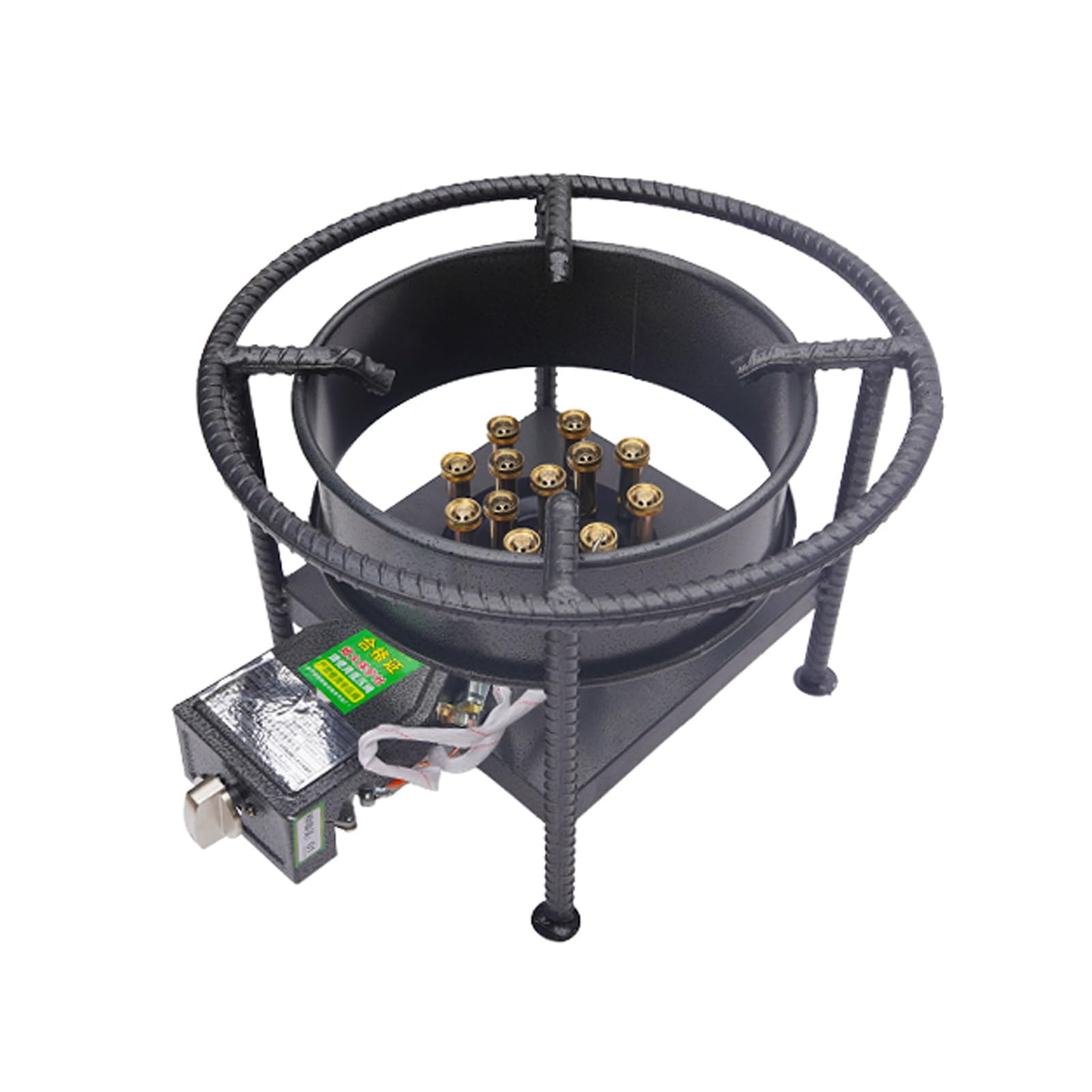 Gaskocher, Tragbarer Niederdruck-Propangaskocher, Gaskocher Camping mit Elektronischer Zündung, Ideal Zum Kochen Im Freien, Wok-Gerichten und Als Tischbrenner(40cm)