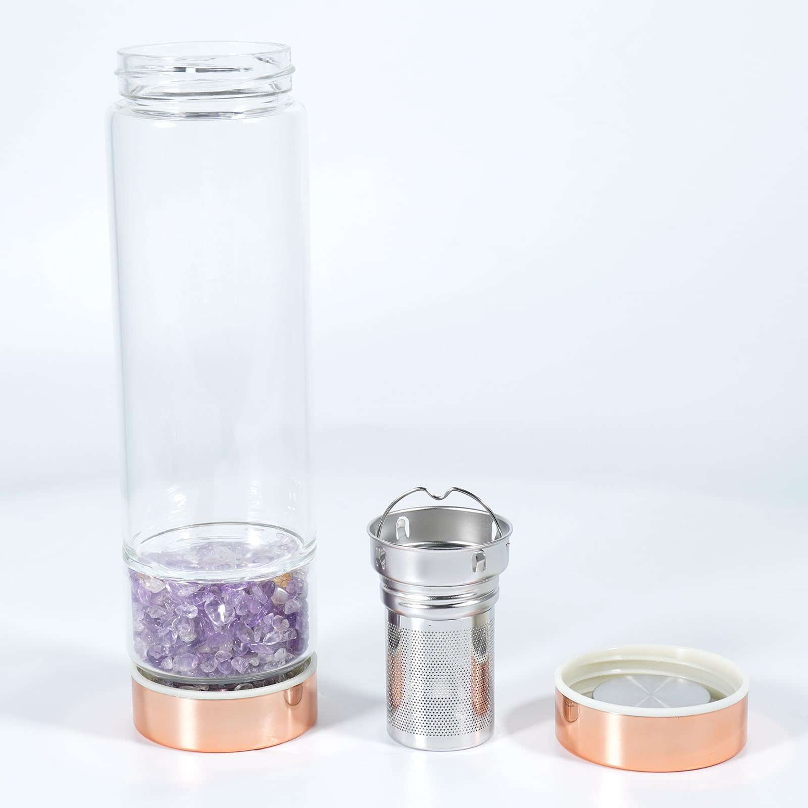 soulnioi Healing Crystal Glass Water Bottle - Image 3