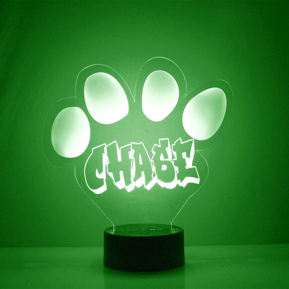 Personalized Monkey LED Sign Night Light Lamp with Remote, Custom Text, Acrylic Display with 16 Colors & 4 Modes, Battery or USB Power, Made in The USA