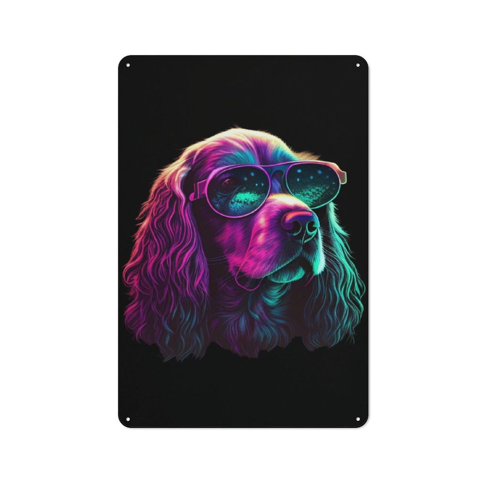 Junmoney Cocker Spaniel Retro Tin Sign 30X20cm For Man Cave Or Games Room, A Decorative Christmas Gift For Leisure-Room Decor Enthusiasts