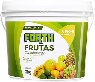 Forth Frutas, Fertilizante, Adubo para Plantas Frutíferas, Nutritivo, Micronutrientes, NPK, Balde, 3kg