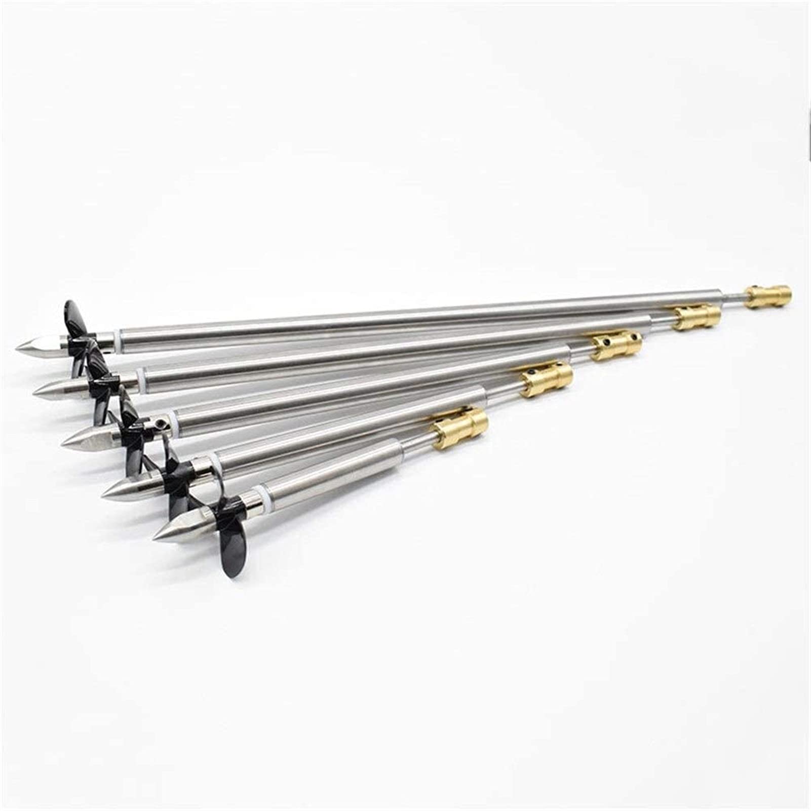 Części RC- Do łodzi Rc łódź śmigła model łodzi Rc zestaw wałów 4mm wał napędowy łodzi + 3 ostrza śmigło + sprzęgło + akcesoria do nakrętek podporowych (kolor: silnik L25cm 4mm)
