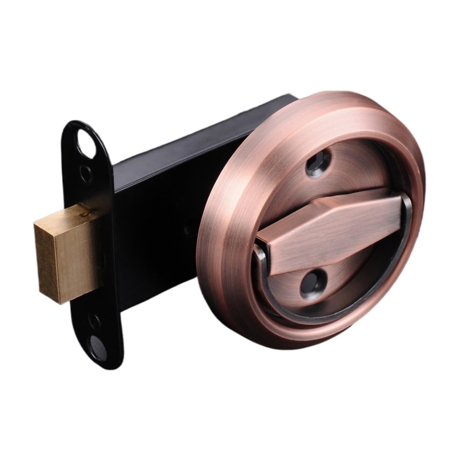 Yxinaer Single-Lock D Round Recessed Door Lock Recessed Invisible Hidden Door Locks