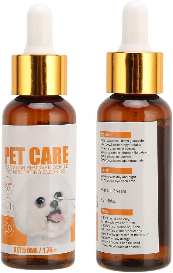 Dog Tear Remover Eye Wash Solution Angel Eyes Gentle Drops for Dog Cat Eye I nfection Treatment Safe Pet Eye Care for Daily Cleaning S tain Reduction