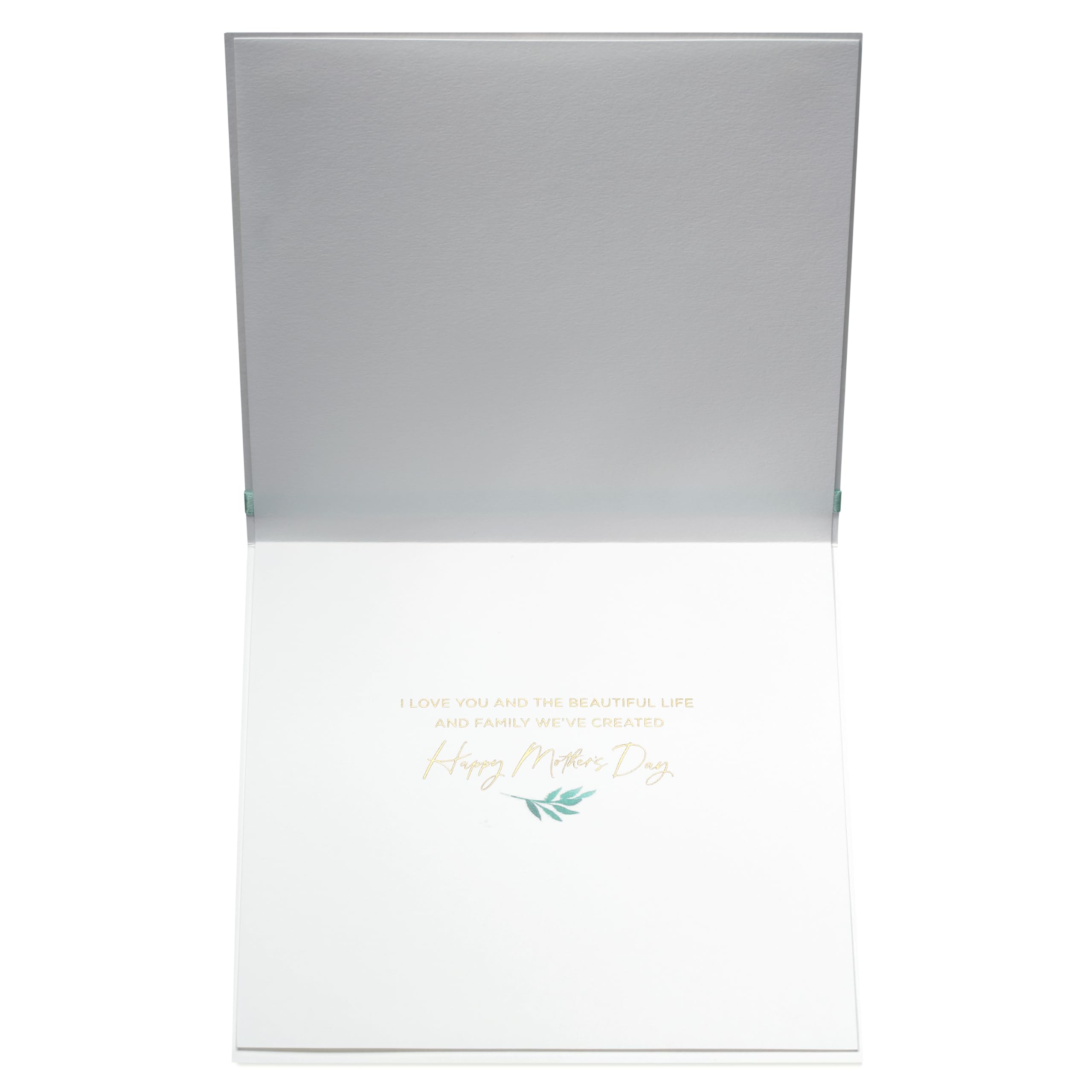Papyrus Mothers Day Card for Wife from Husband (Beautiful Life and Family), FSC Watercolor Floral And Text - Image 2