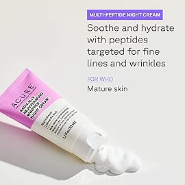 Acure Radically Rejuvenating Whipped Night Cream - Anti Aging Peptide Night Face Cream for Women & Men, Hydrating & Renewing Moisturizer for Fine Lines and Dark Spots with Vitamin C - 1.7 fl oz
