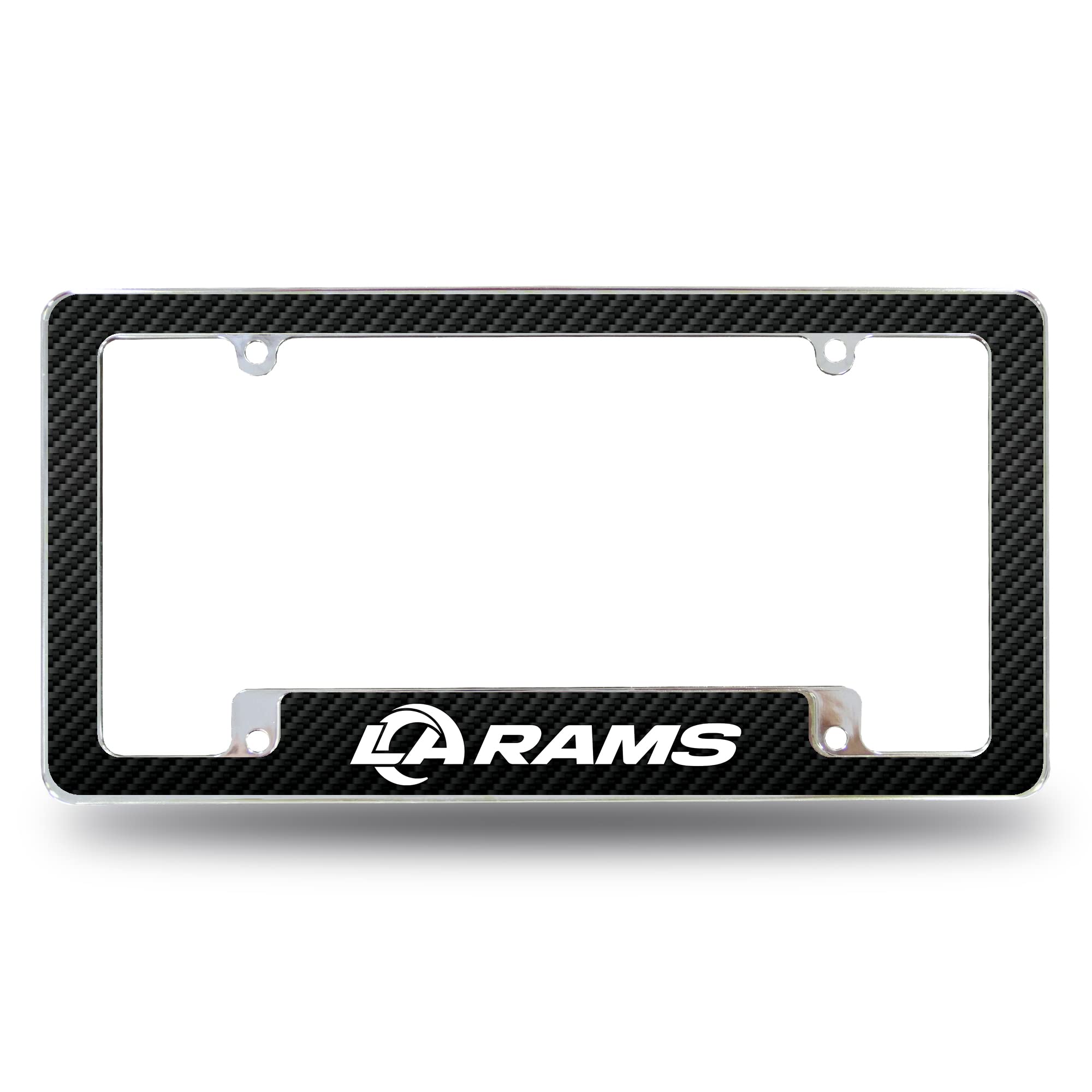 Rico Industries NFL Football Black Chrome License Plate Frame