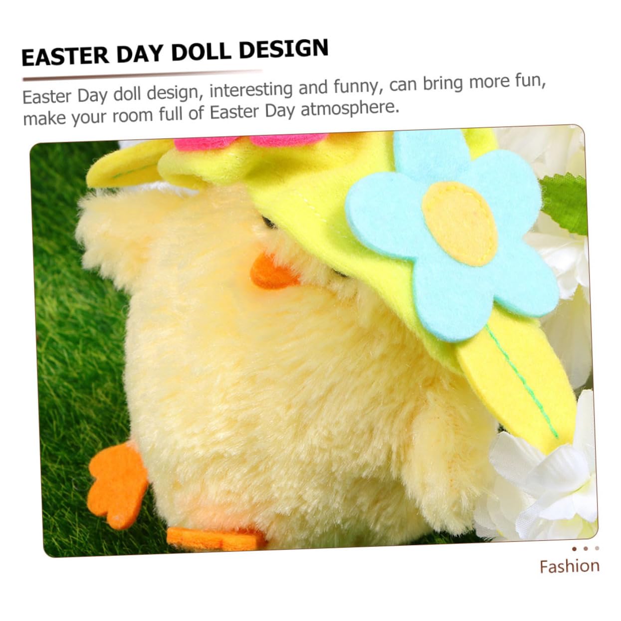 3pezzi Bambola Di Pollo Di Pasqua Per Bambola Decorazione Delicata Cappello Di Fiori Per Pasqua e Decorazioni Per Vetrine