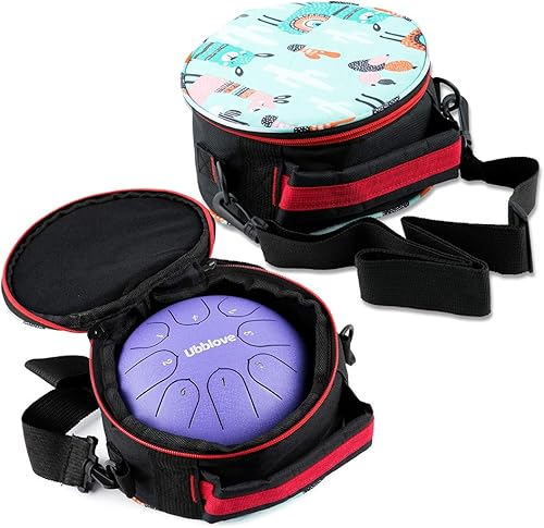 Miniatura 7 de Tambor de lengua de acero para niños 8 notas 6 pulgadas clave de C Metal acero tambores instrumento con bolsa para meditación, yoga, educación