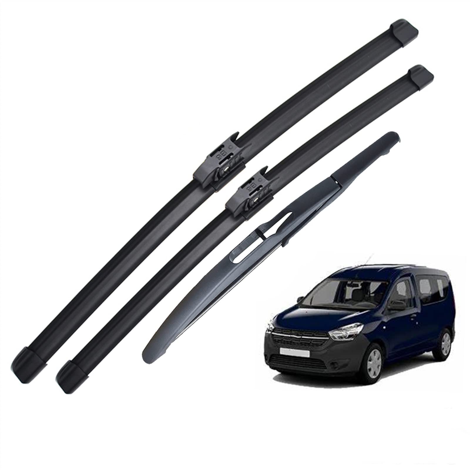 22 "16" 10 "Lame Tergicristallo Anteriore E Posteriore Parabrezza Auto Parabrezza Finestra Spazzole Pioggia Per R&enault Per Dacia Per Dokker 2016-2020 Parabrezza