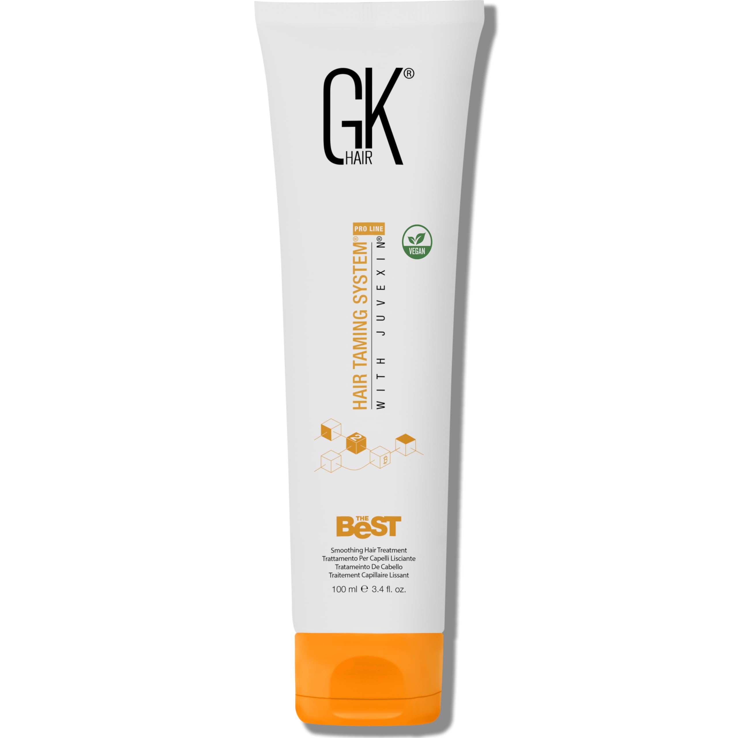 The Best Keratin Hair Treatment By GK HAIR Long Lasting Professional Brazilian Complex Blowout Taming Repairing Straightening Smoothing For Silky Smooth Frizz Free Hair - 100ml