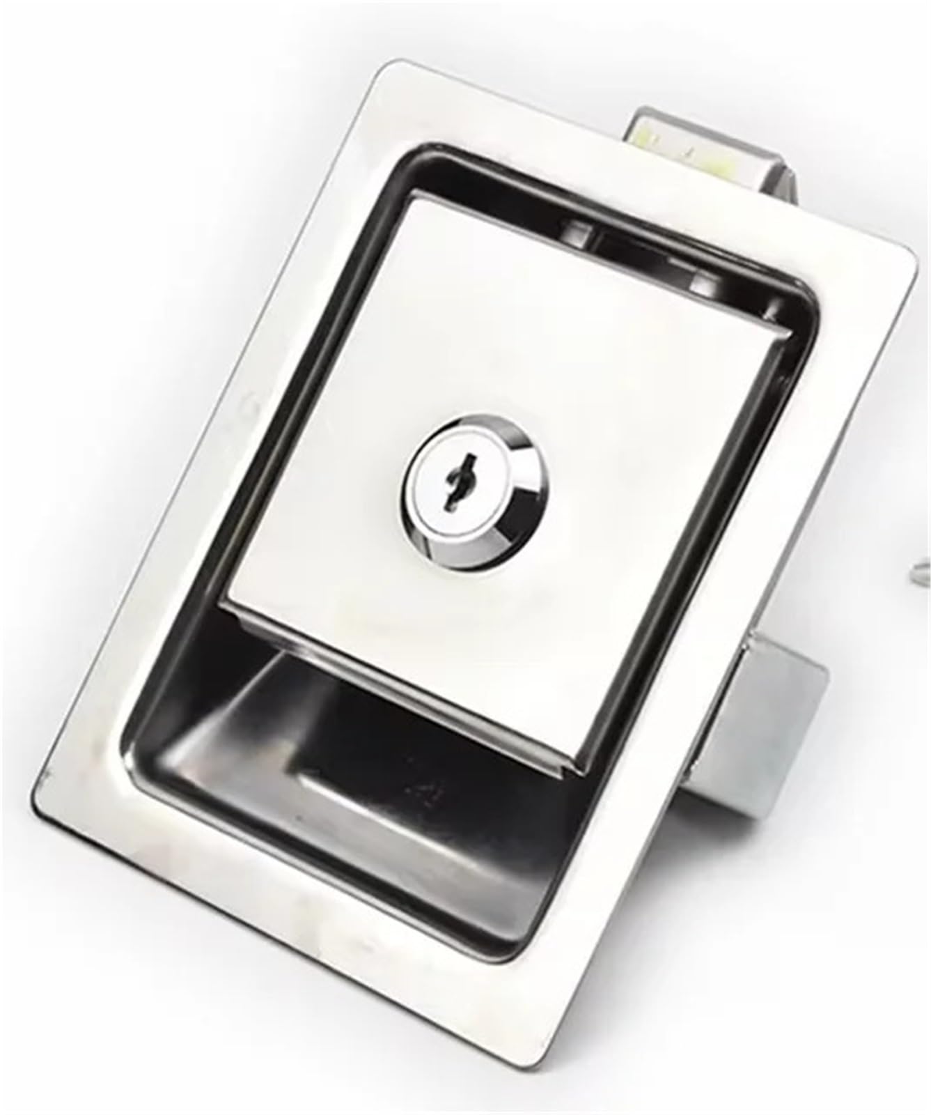 Boîte de distribution serrure de porte d'armoire de commande en acier inoxydable serrure plate nettoyage assainissement de voiture nettoyage de voiture serrure de porte de voiture poubelle 1 pièces(XK