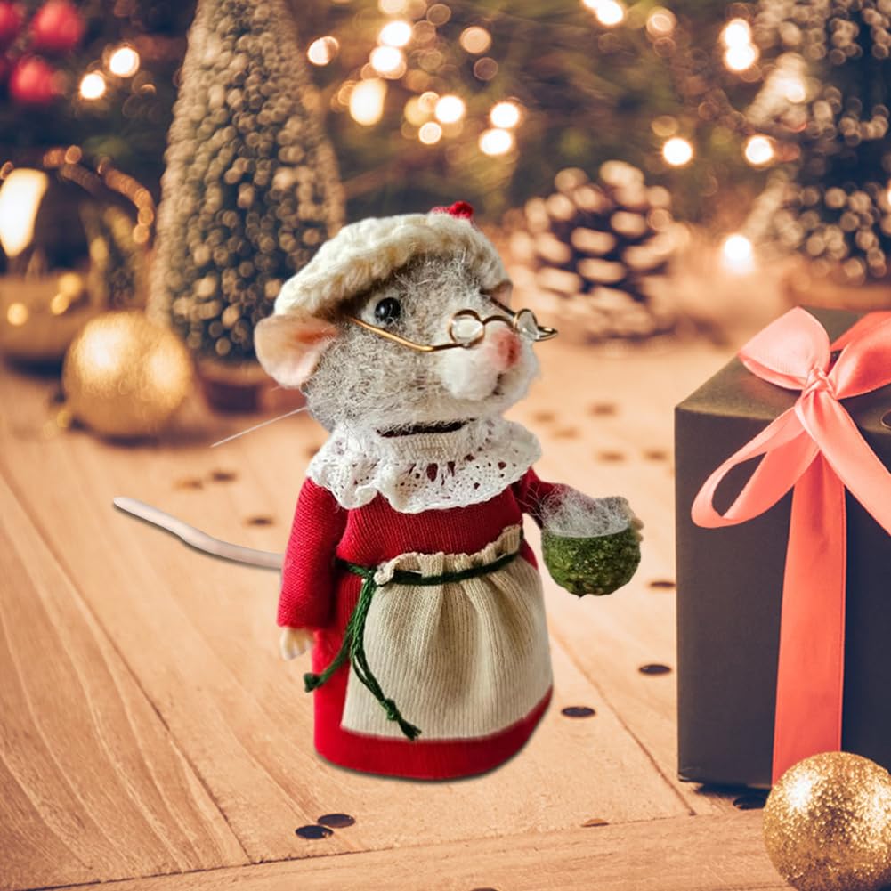 Vilten Muizen - 3,1 Inch Mini Muis | Tafelblad Decor, voor Kerstmis Vilten Muizen - 3,1 Inch Mini Muis | Tafelblad Decor, voor Kerstmis