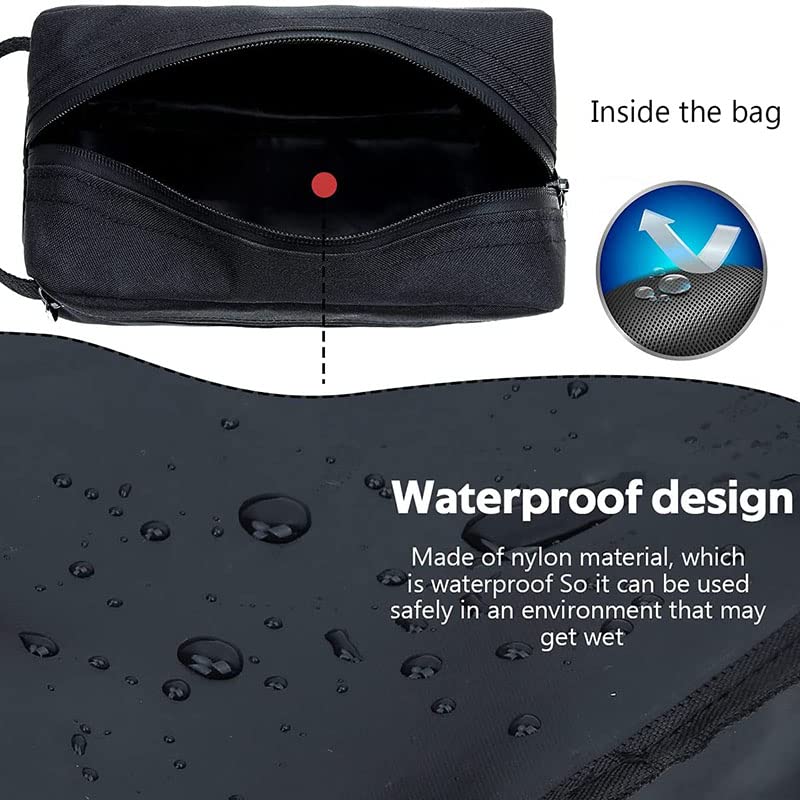 Beauty Case da Uomo, Borsa da Viaggio Portatile di Grande capacità in Tessuto, per Cosmetici, dispositivi elettronici e digitali, Antipolvere e Impermeabile.