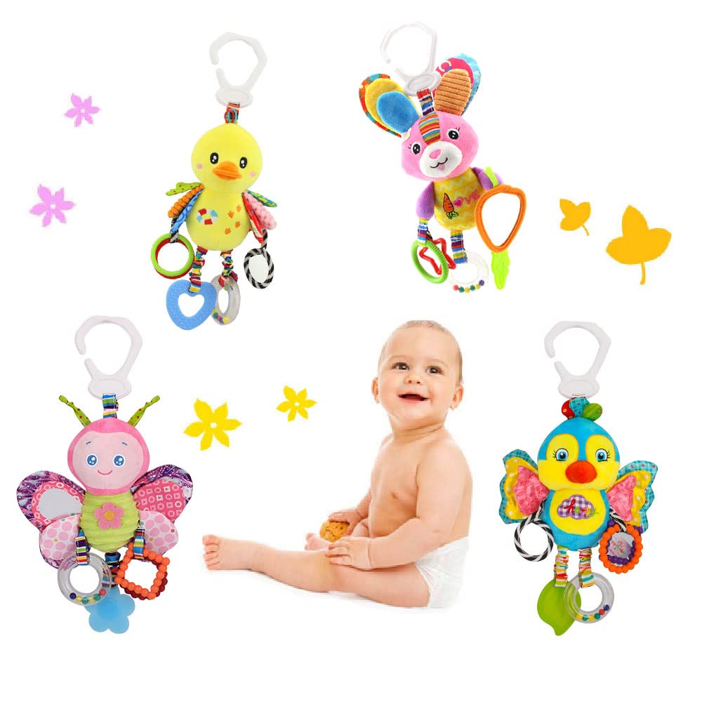 Baby Plüschrassel Elefant – Weiches Hängespielzeug Für Kinderwagen, Bett & Spielmatte, Ab 0 Jahren