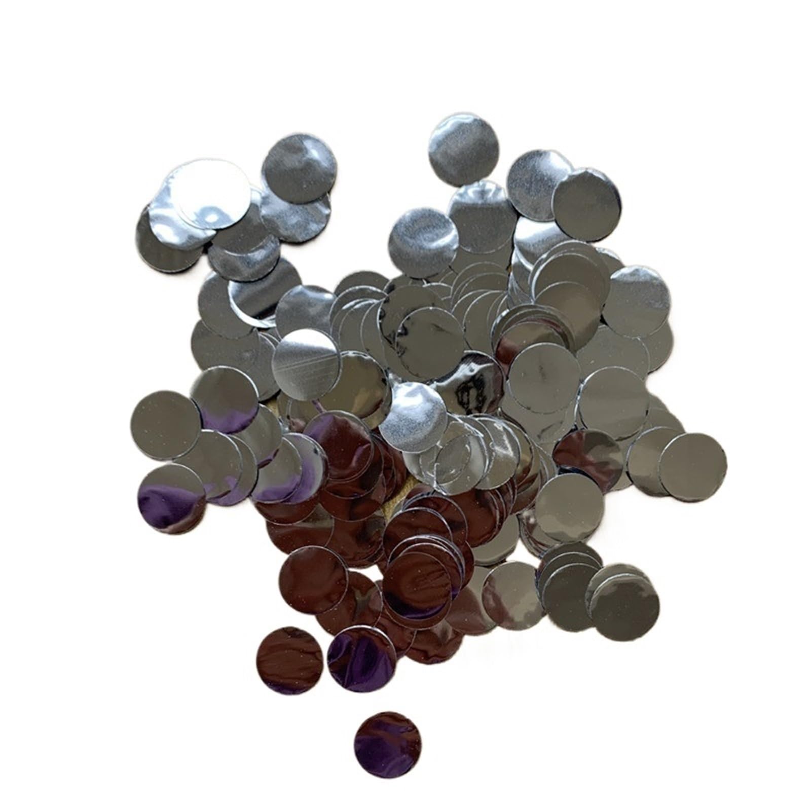 Glitzer Konfetti Konfetti Metallic Folie 1,5 cm Runde Stern Herz Pailletten Tisch Hochzeit Geburtstag Party Dekorationen(Silver,1Kg)